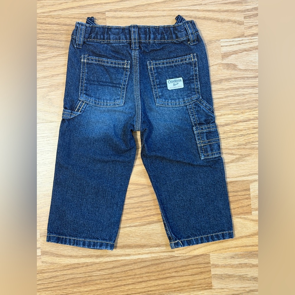 OshKosh B’gosh Baby Jeans | Carpenter Denim Pants | 12 Months | Classic Blue